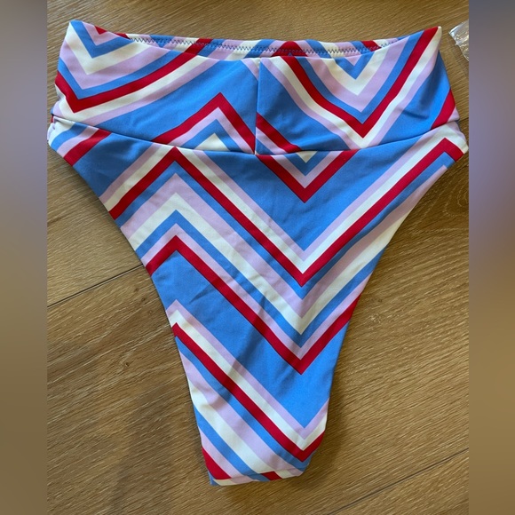 Aerie Bandeau Swim Top and High Rise Bottoms. XS - Picture 3 of 7